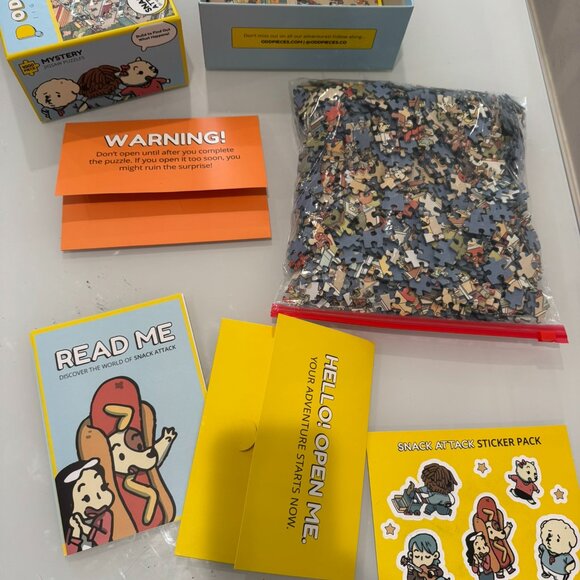 Odd Pieces Jigsaw Puzzle | Snack Attack | 1000pc MYSTERY Puzzle - Picture 3 of 6